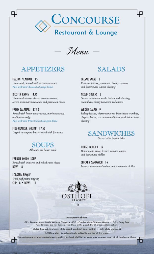 Concourse Restaurant & Lounge | The Osthoff Resort