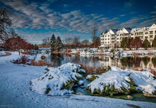 winter wonderland lakeside resort