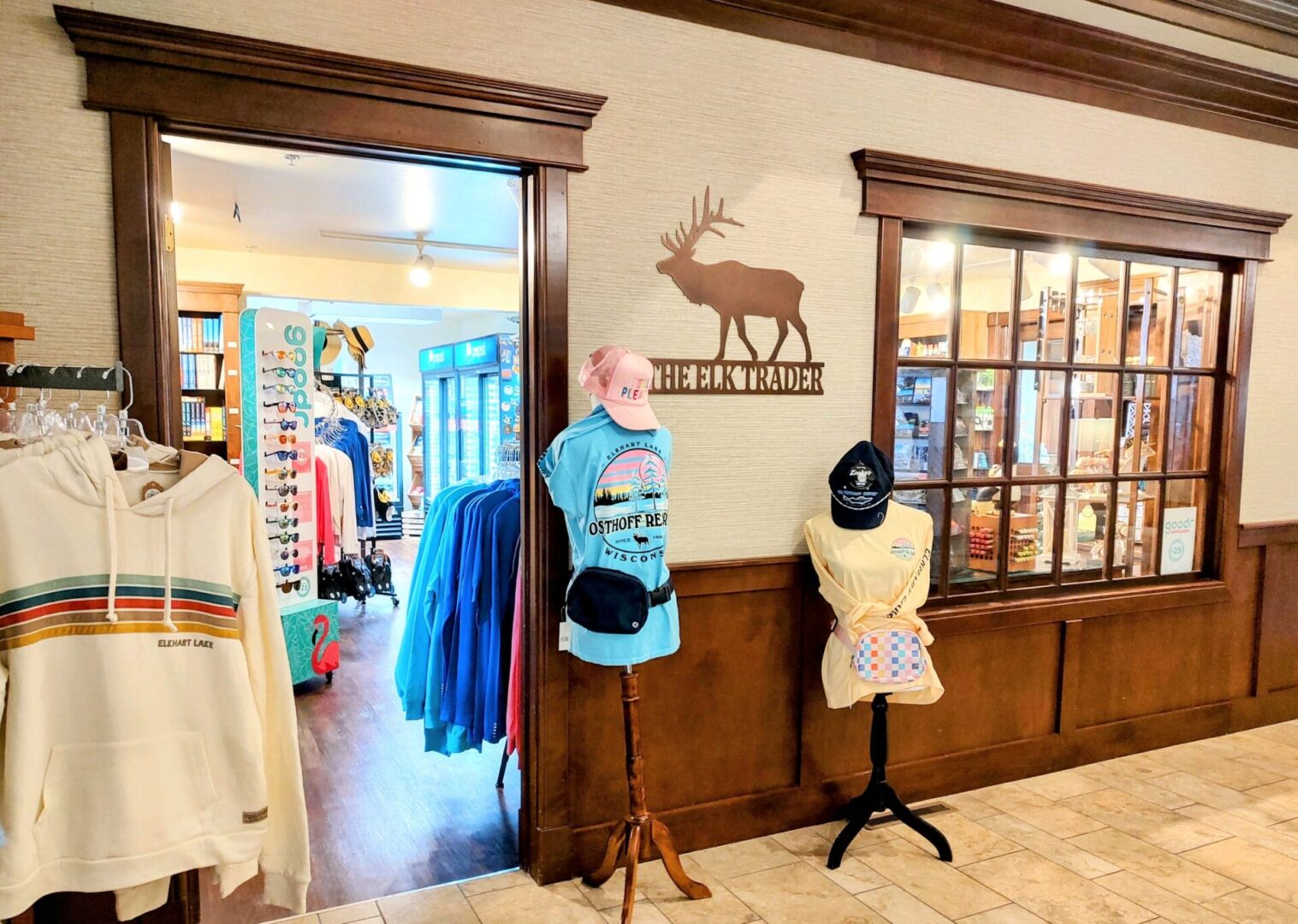 Elk Trader Gift Shop at The Osthoff Resort featuring curated gifts, apparel, and resort merchandise.
