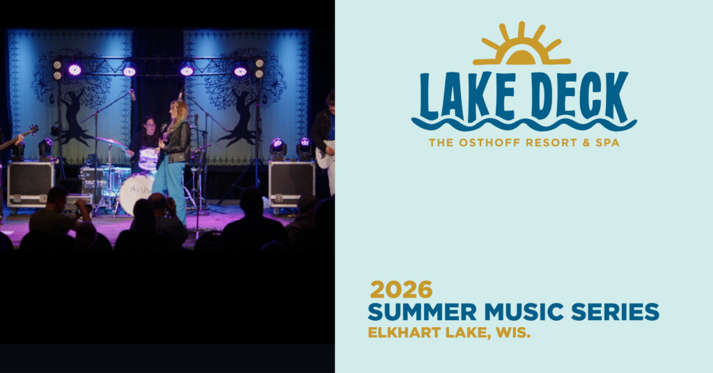 Live music on the lakefront at The Osthoff Resort featuring Arilya