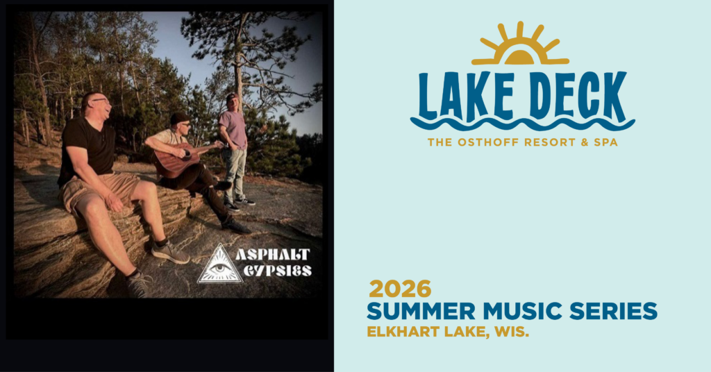 Live music on the lakefront at The Osthoff Resort featuring Asphalt Gypsies