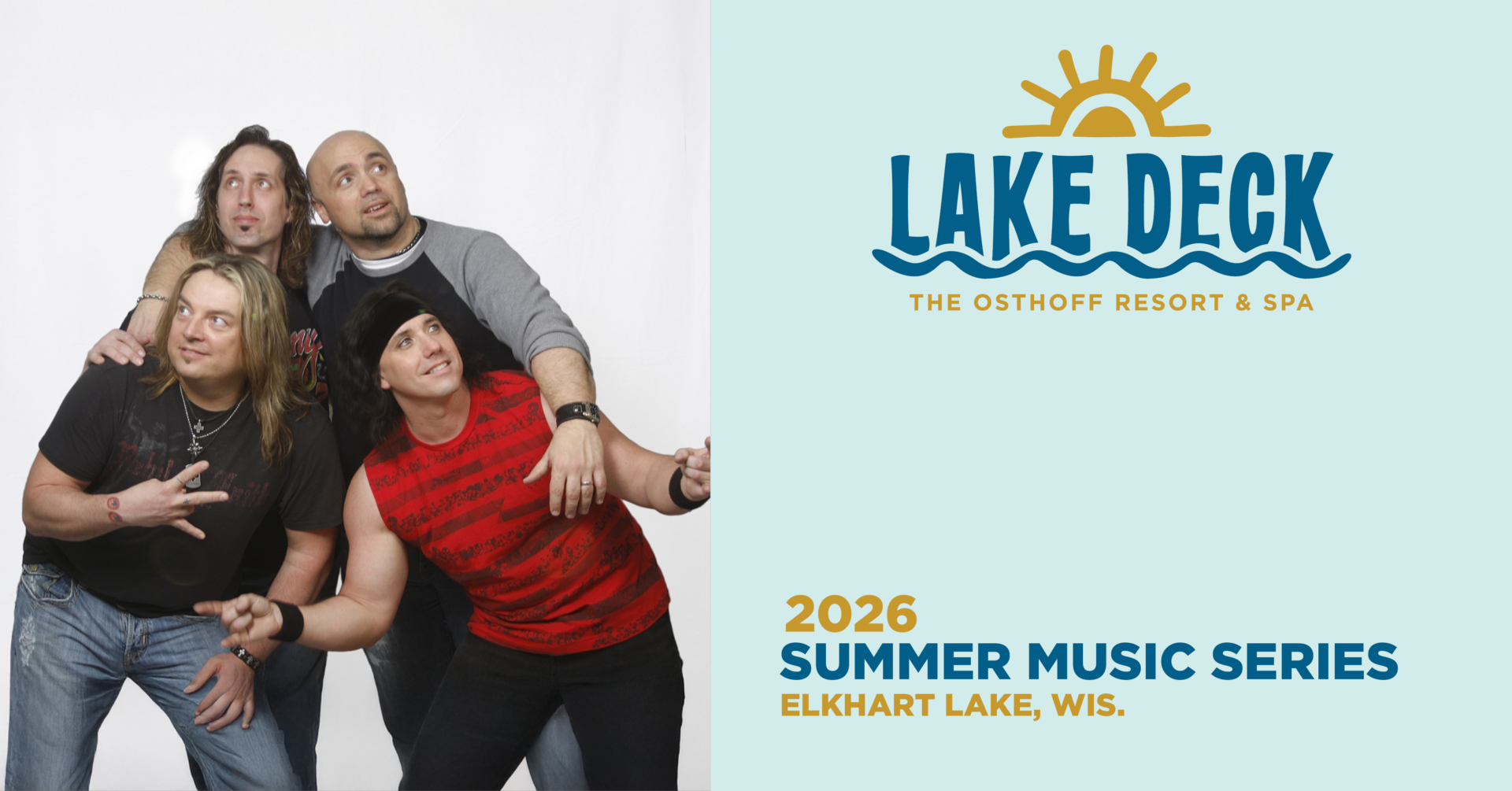 Live music on the lakefront at The Osthoff Resort featuring Bazooka Joe