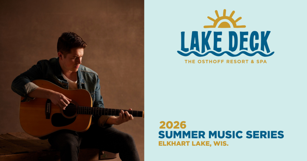 Brady Lee joins the Lake Deck Live Music Summer Concert Series 2026 at The Osthoff Resort & Spa, bringing a relaxed, lakeside atmosphere to Elkhart Lake. Guests can enjoy live music, refreshing drinks, and casual concession‑style dining while taking in beautiful waterfront views. Open to the public, this summer performance is part of a season‑long lineup designed to celebrate warm evenings, great music, and the charm of The Lake Deck.