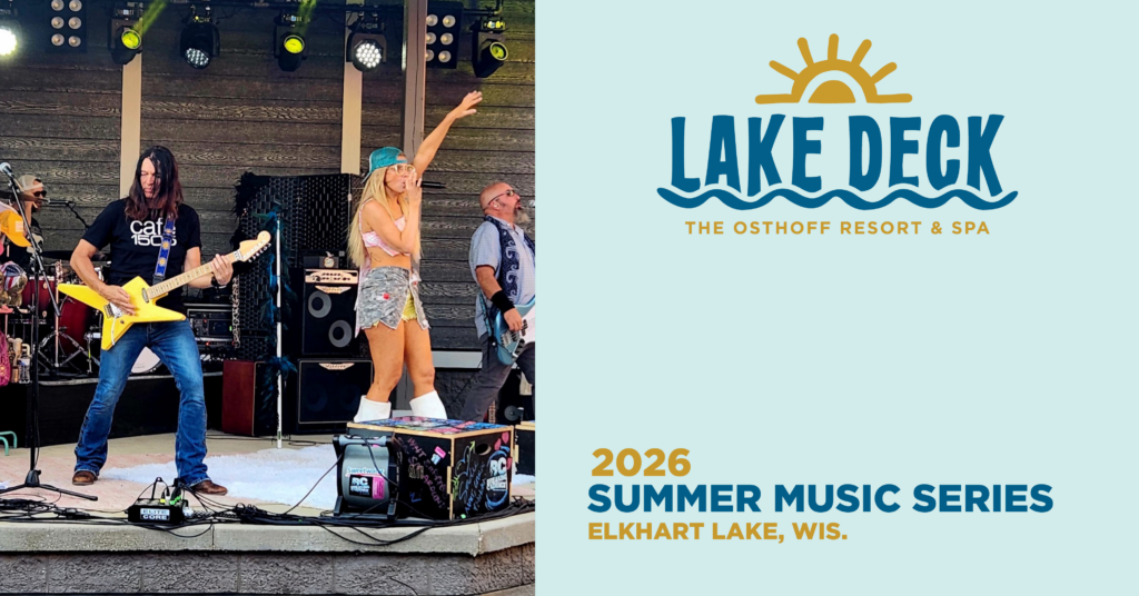 Breaking Cadence joins the Lake Deck Live Music Summer Concert Series 2026 at The Osthoff Resort & Spa, bringing a relaxed, lakeside atmosphere to Elkhart Lake. Guests can enjoy live music, refreshing drinks, and casual concession‑style dining while taking in beautiful waterfront views. Open to the public, this summer performance is part of a season‑long lineup designed to celebrate warm evenings, great music, and the charm of The Lake Deck.