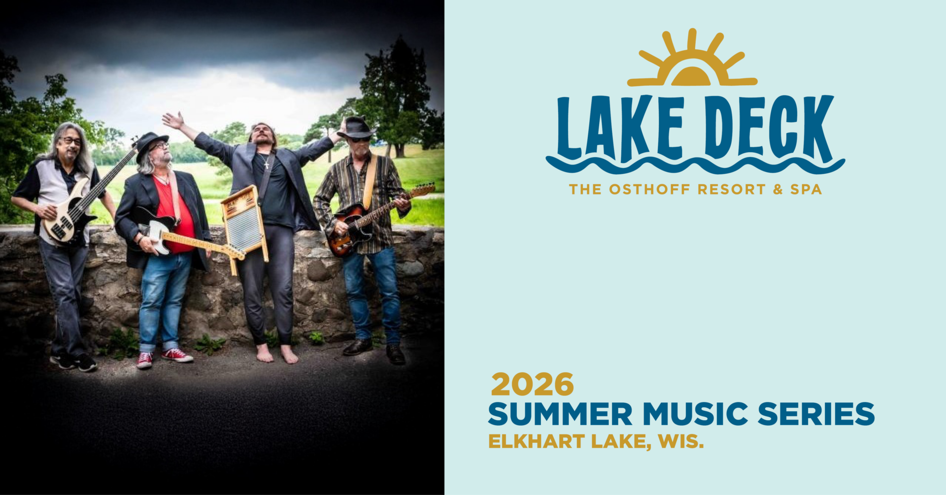 Live music on the lakefront at The Osthoff Resort featuring Frank Childress & The Main Street Band
