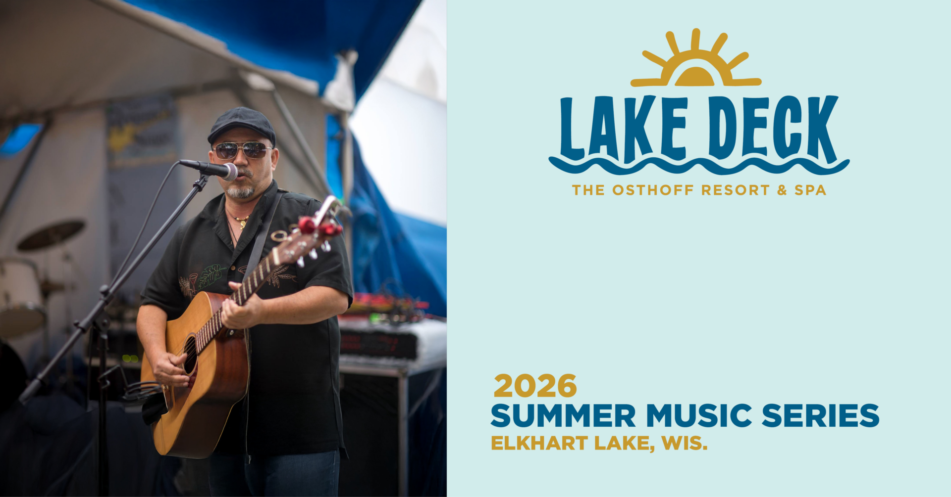 Live music on the lakefront at The Osthoff Resort featuring Gene Gruber