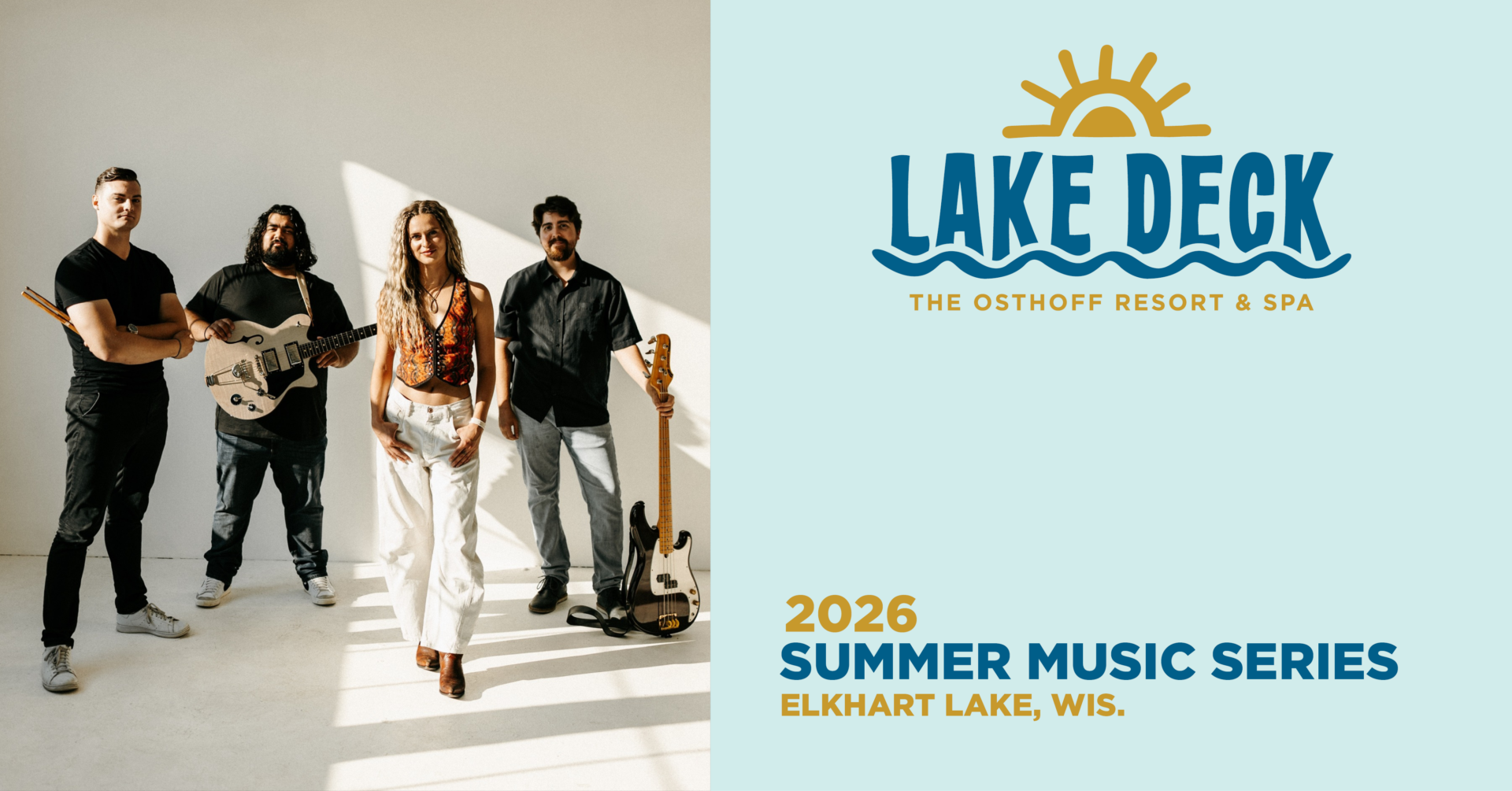 Live music on the lakefront at The Osthoff Resort featuring Maddie Jo Band