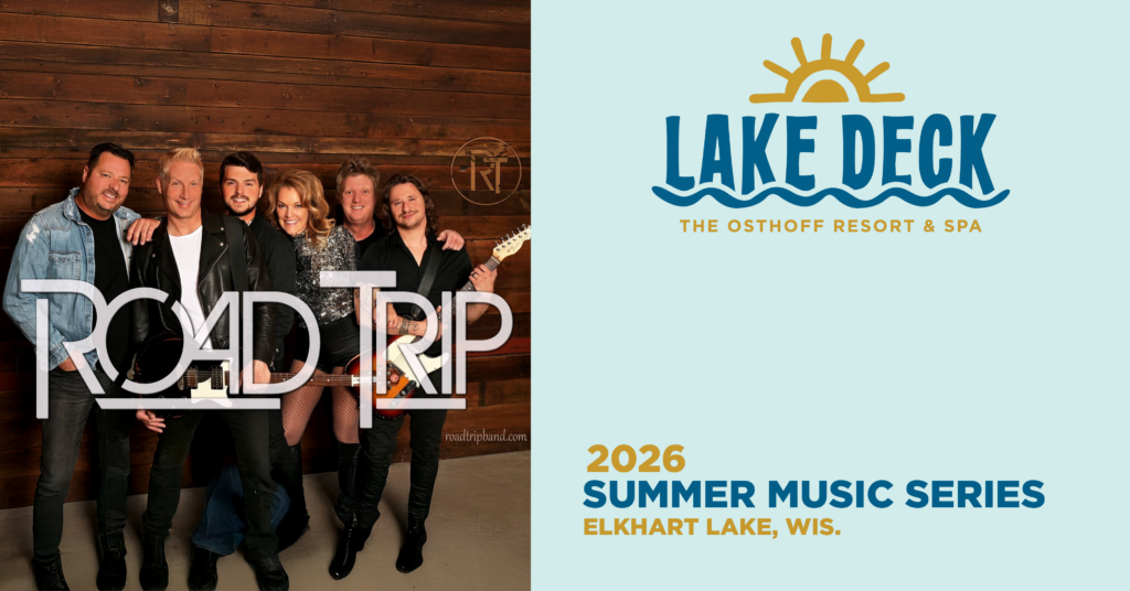 Live music on the lakefront at The Osthoff Resort featuring Road Trip