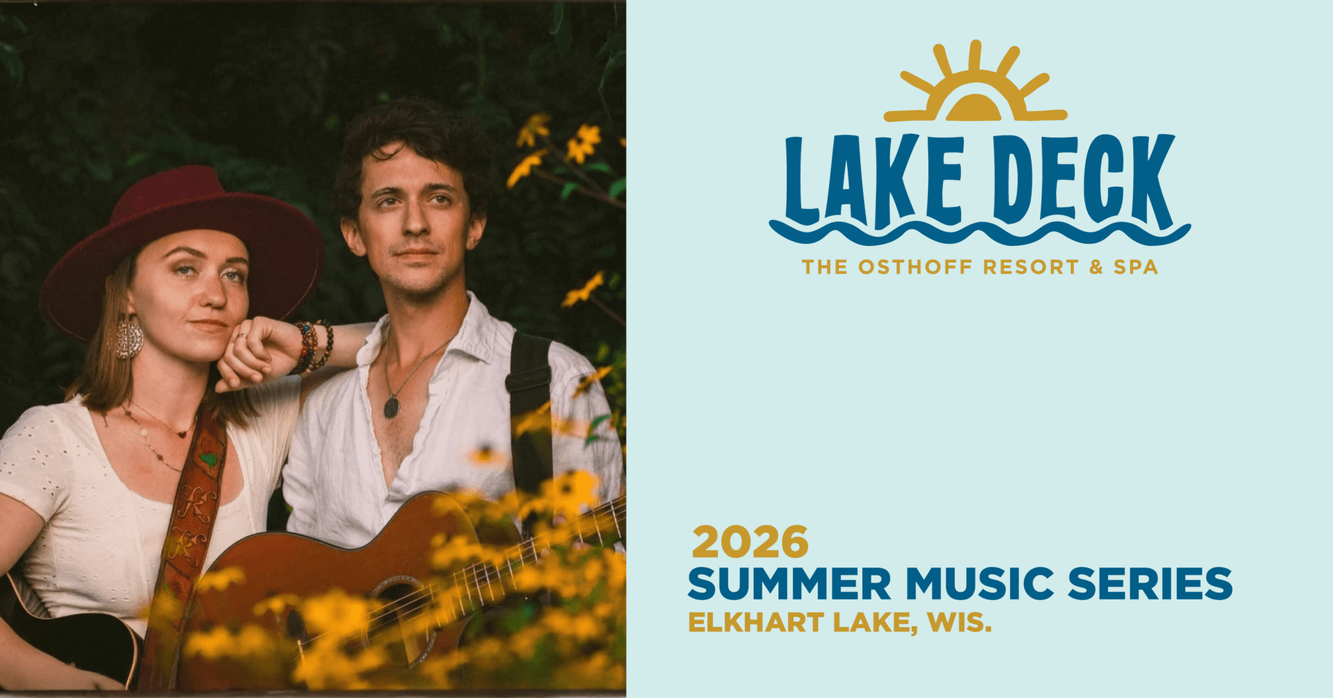 Live music on the lakefront at The Osthoff Resort featuring Seth & Kylar