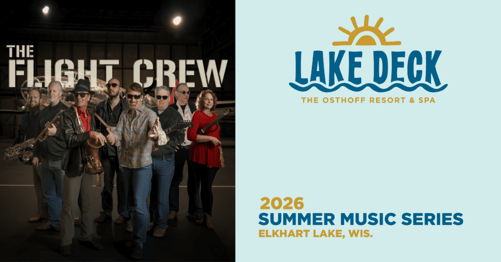 Live music on the lakefront at The Osthoff Resort featuring The Flight Crew