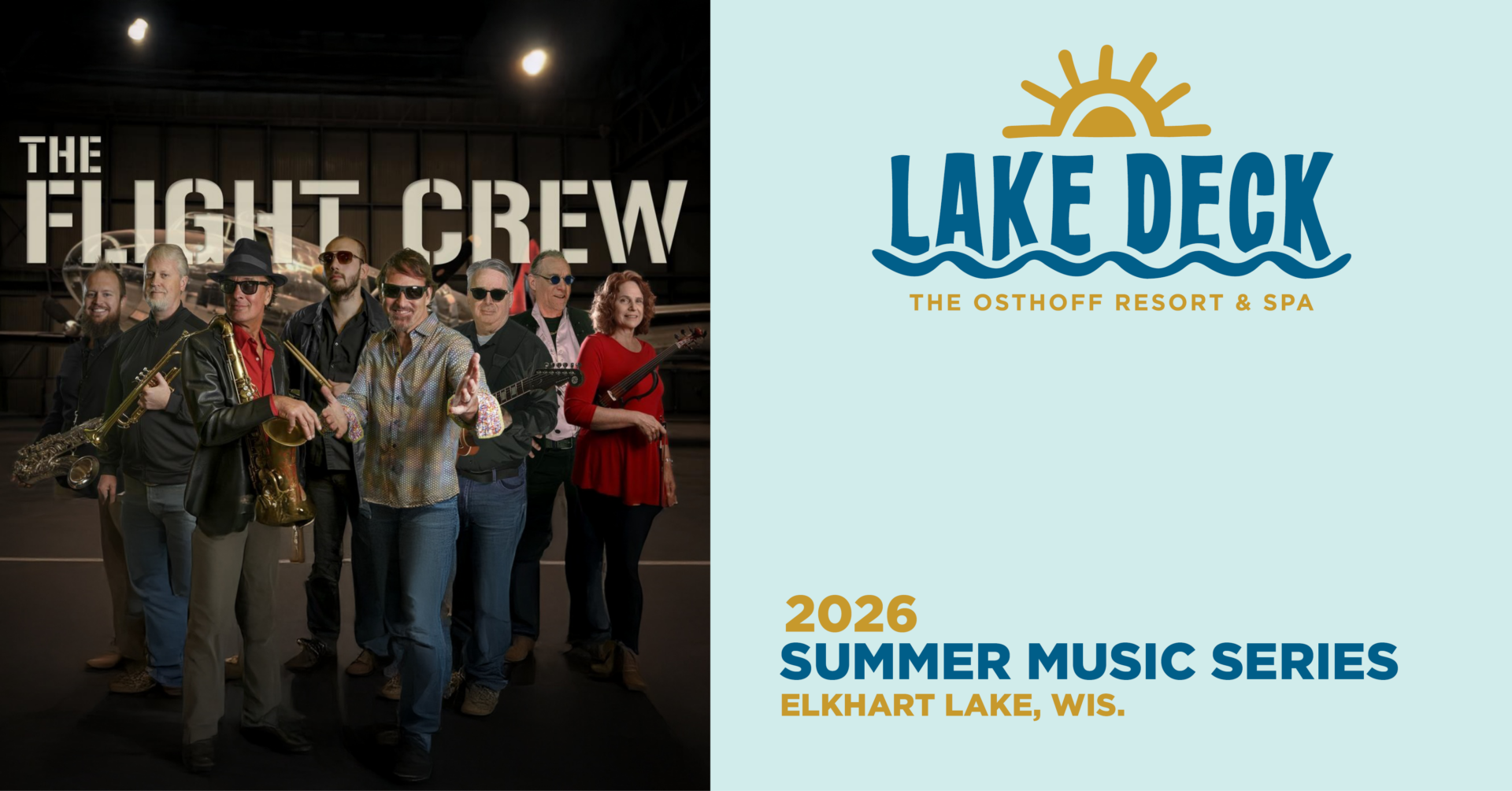 Live music on the lakefront at The Osthoff Resort featuring The Flight Crew