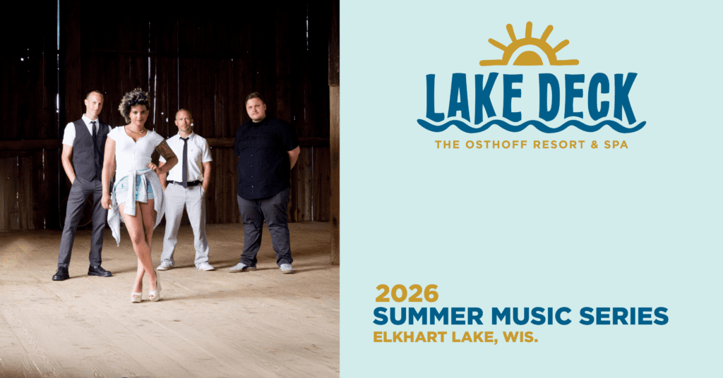Live music on the lakefront at The Osthoff Resort featuring The Third Wheels