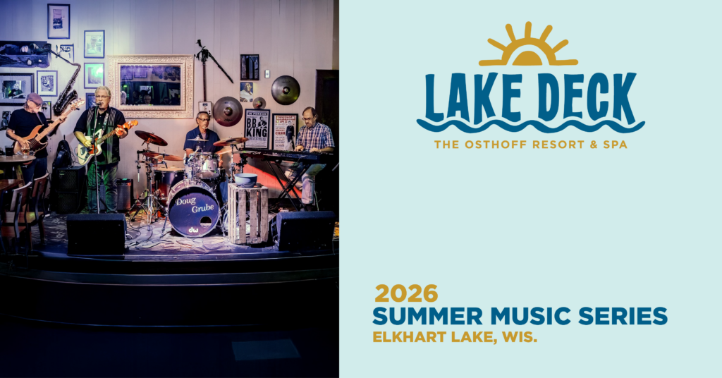 Live music on the lakefront at The Osthoff Resort featuring The 'Tones