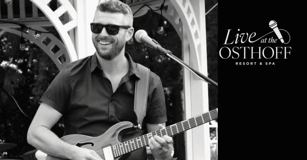 Luke Abler performing live music at The Osthoff Resort & Spa in Elkhart Lake.