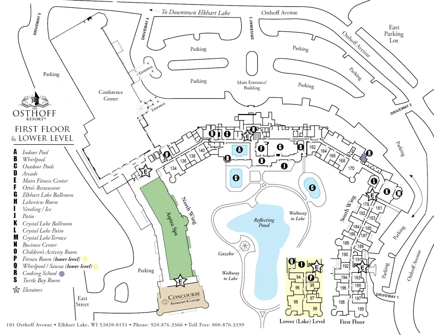 The Osthoff Resort Map