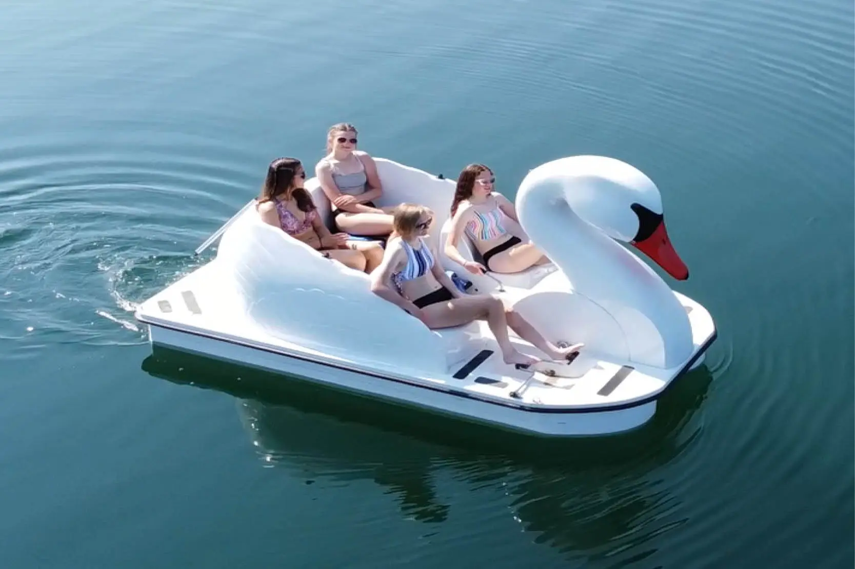 Swan paddleboat rental for 4–5 people at The Osthoff Resort & Spa