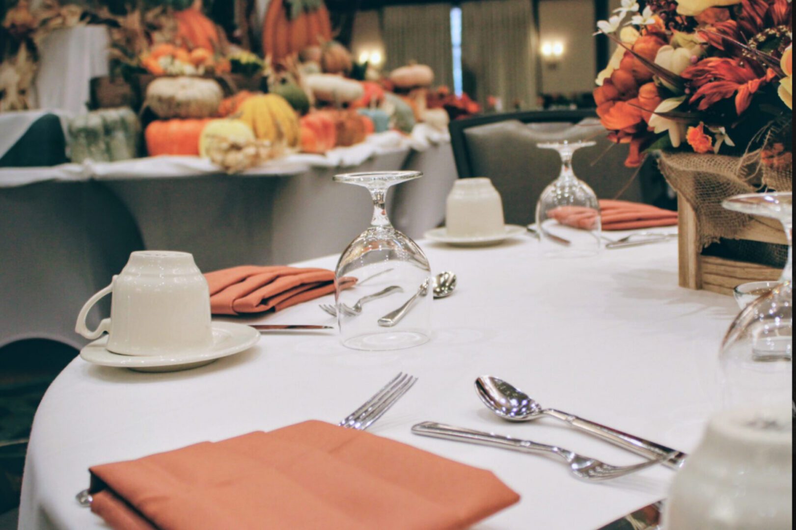 Thanksgiving buffet at The Osthoff Resort featuring holiday dishes, seasonal décor, and family dining