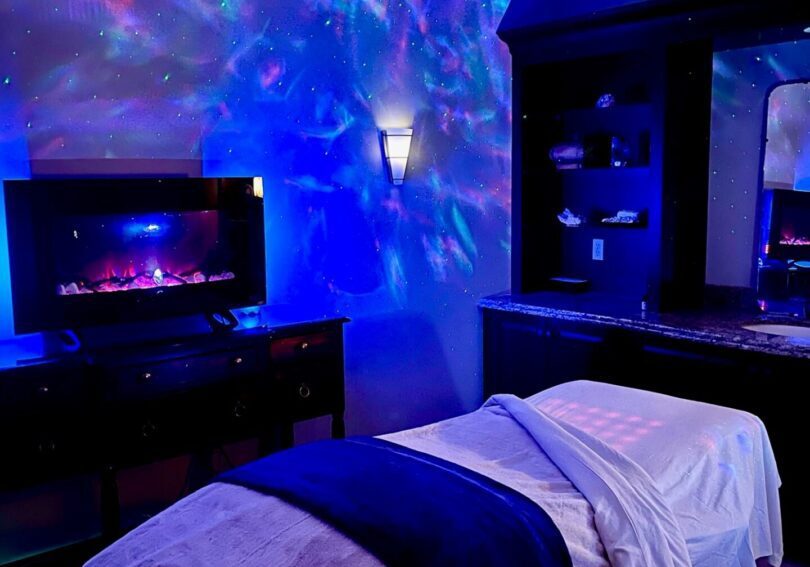 Room used for the Crystal Healing Mat during a body treatment at Aspira Spa, The Osthoff Resort.