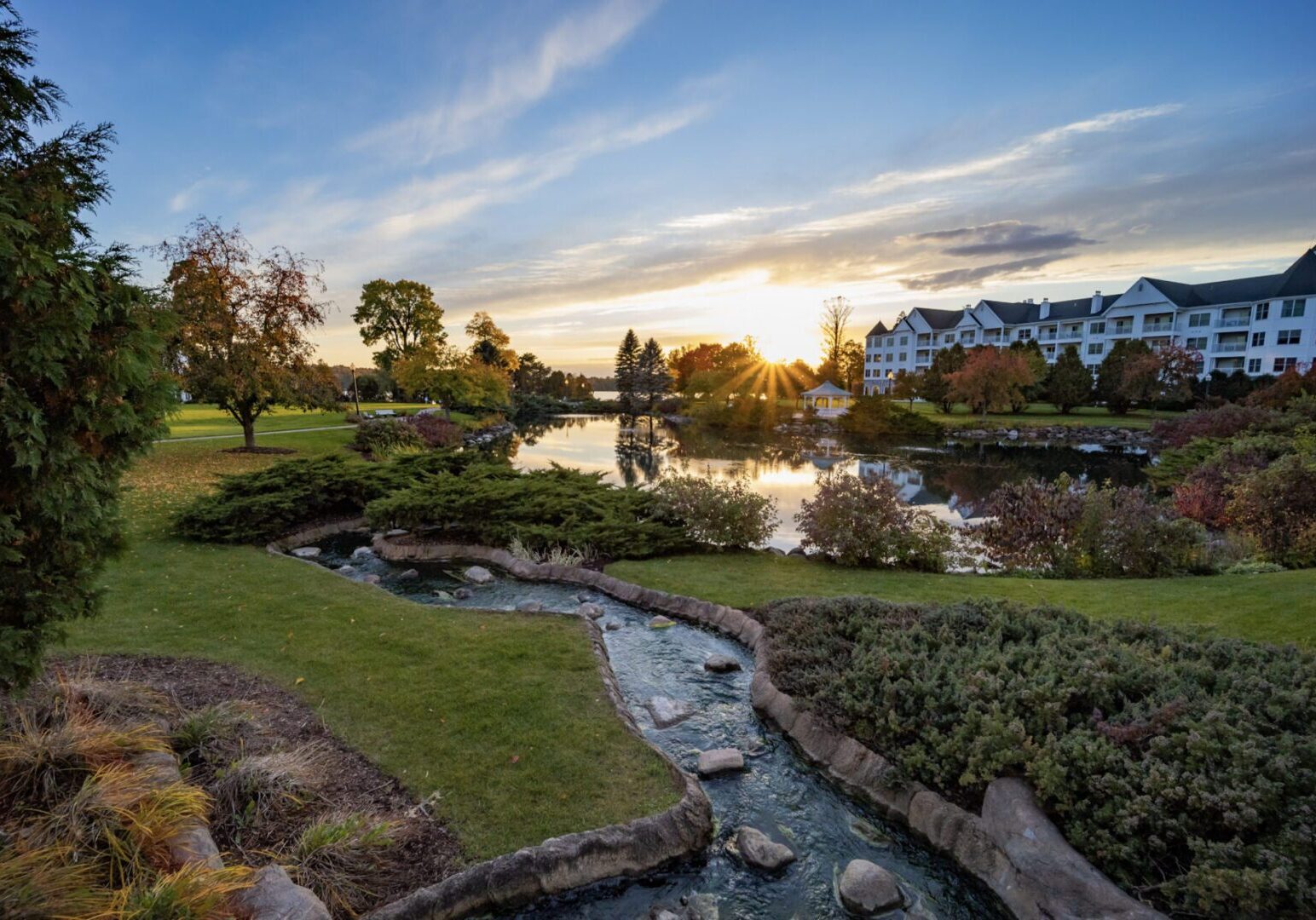 Autumn getaway at The Osthoff Resort with spacious suites, lakefront dining, and vibrant fall colors in Elkhart Lake