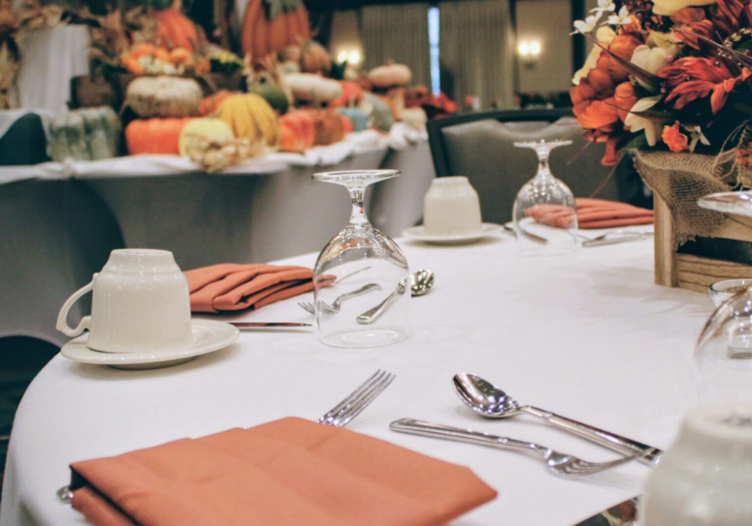 Thanksgiving buffet at The Osthoff Resort featuring holiday dishes, seasonal décor, and family dining