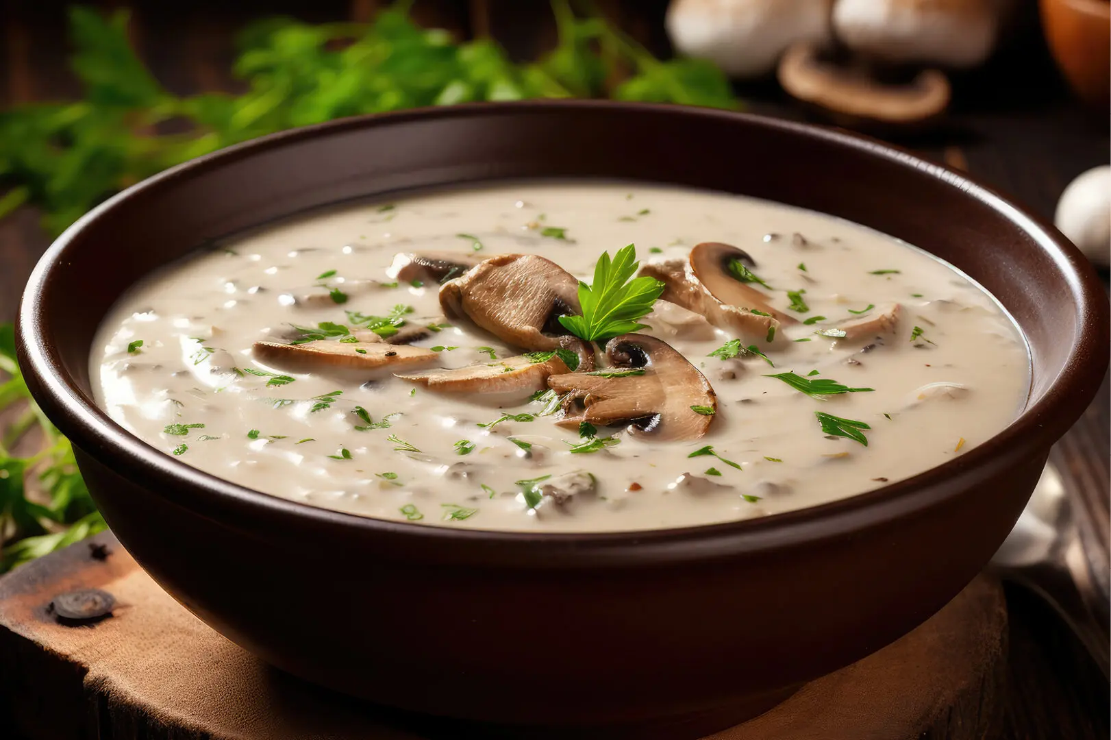 Seasonal soups and bisques cooking class at The Osthoff Resort featuring pumpkin apple soup, chicken and dumpling soup, creamy mushroom soup, and carrot purée with curried root vegetables.