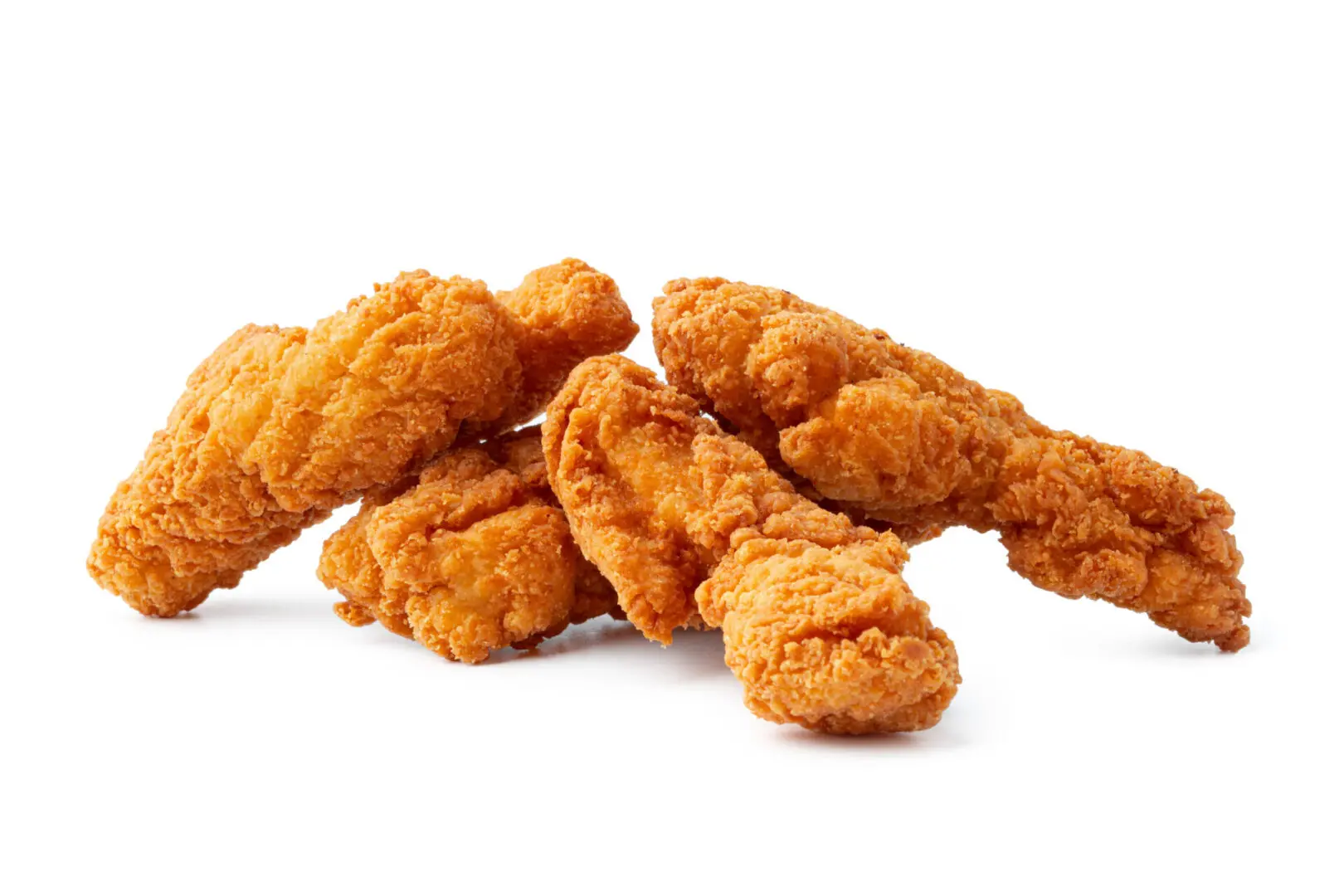 Deep fied chicken wings isolated on white background