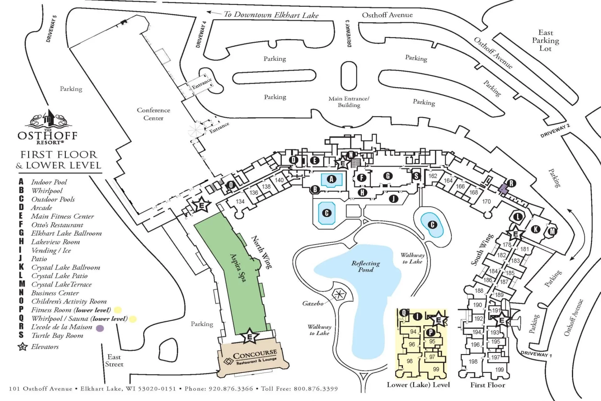 Osthoff Resort Map